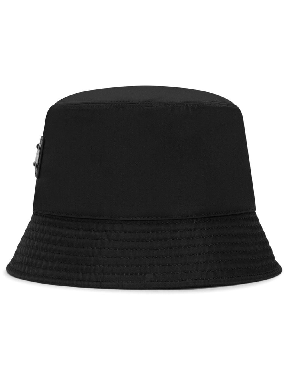 Dolce & Gabbana logo-appliqué bucket hat - Black von Dolce & Gabbana