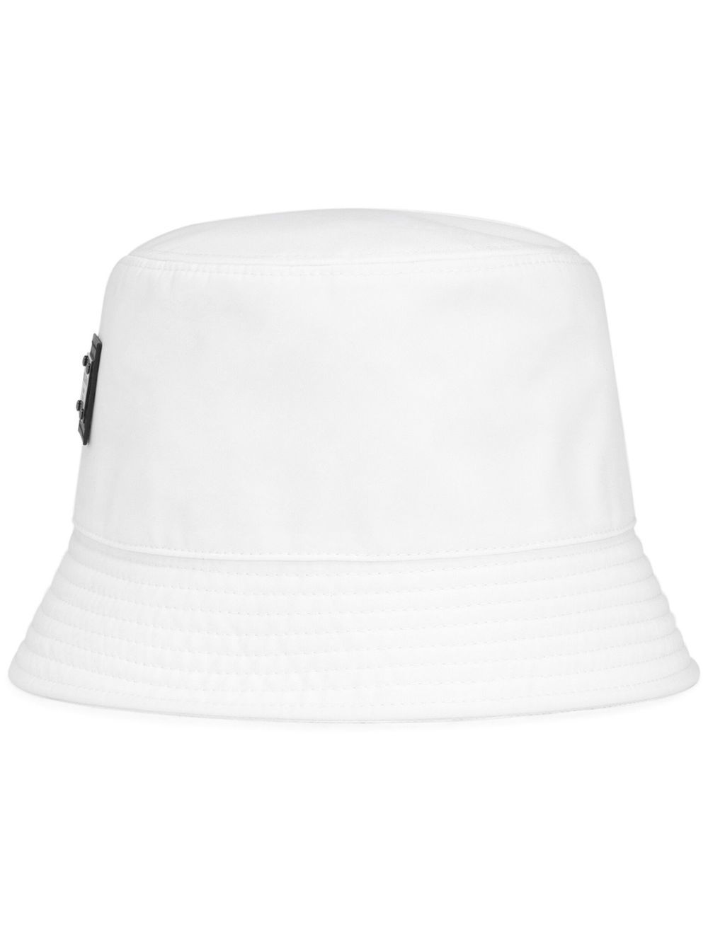 Dolce & Gabbana logo-appliqué bucket hat - White von Dolce & Gabbana