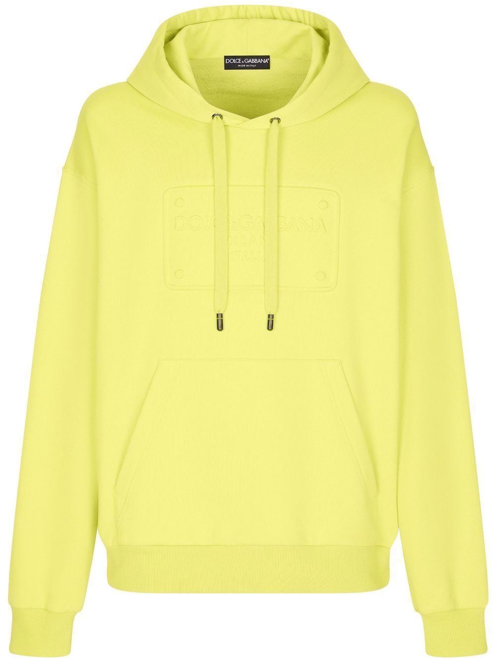 Dolce & Gabbana logo-appliqué drawstring hoodie - Green von Dolce & Gabbana