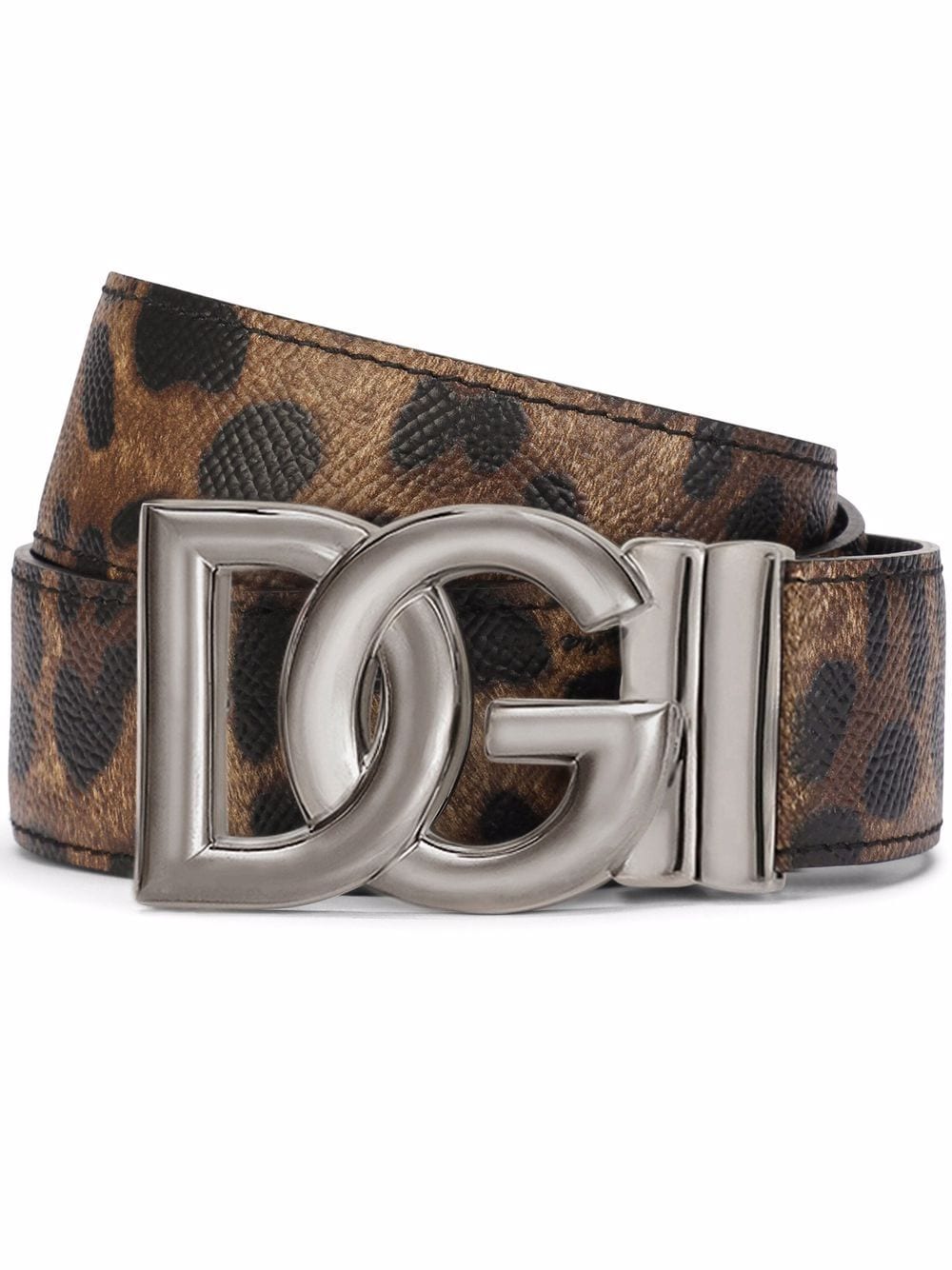 Dolce & Gabbana leopard-print reversible belt - Brown von Dolce & Gabbana