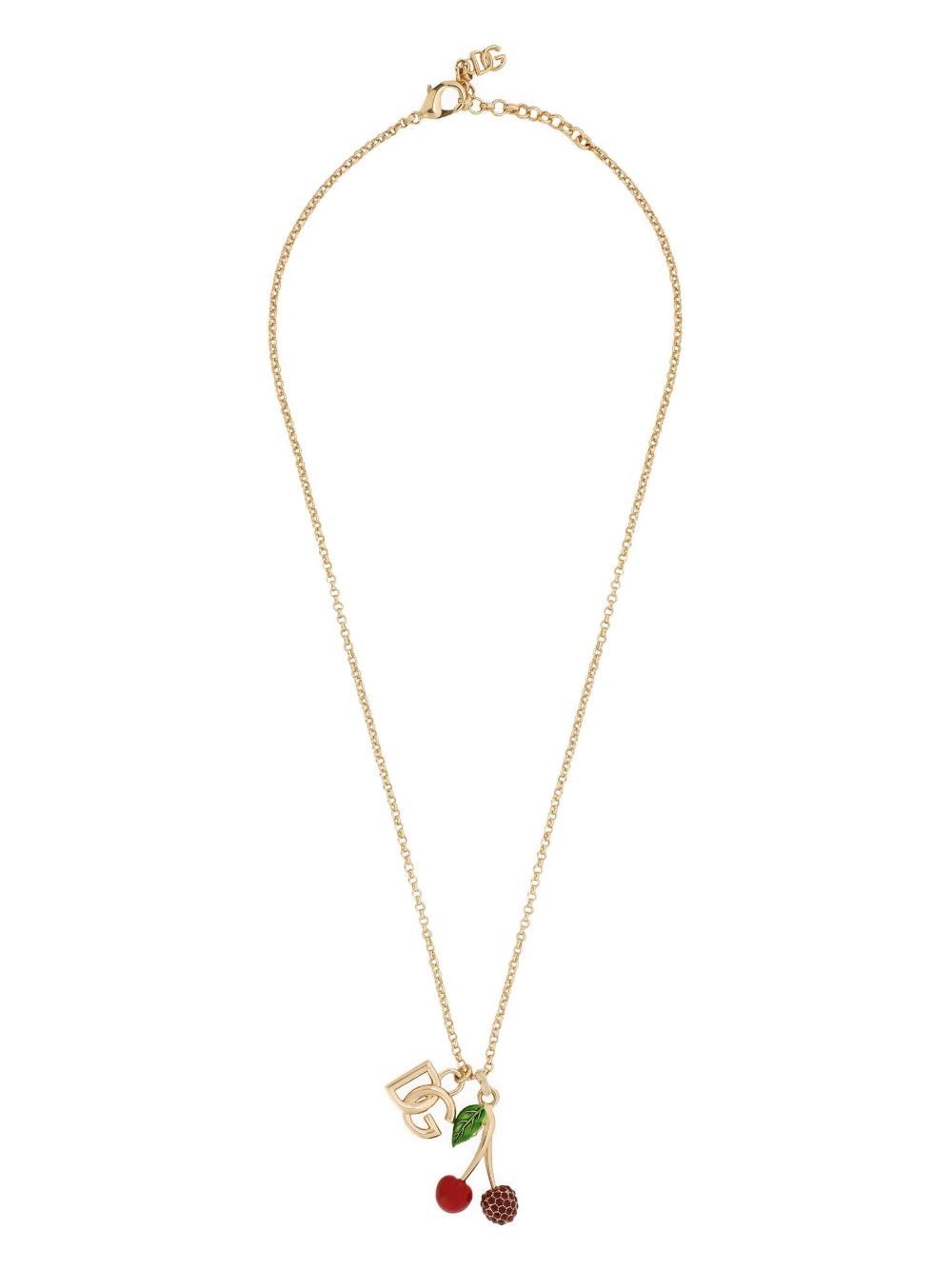 Dolce & Gabbana logo-charm polished necklace - Gold von Dolce & Gabbana