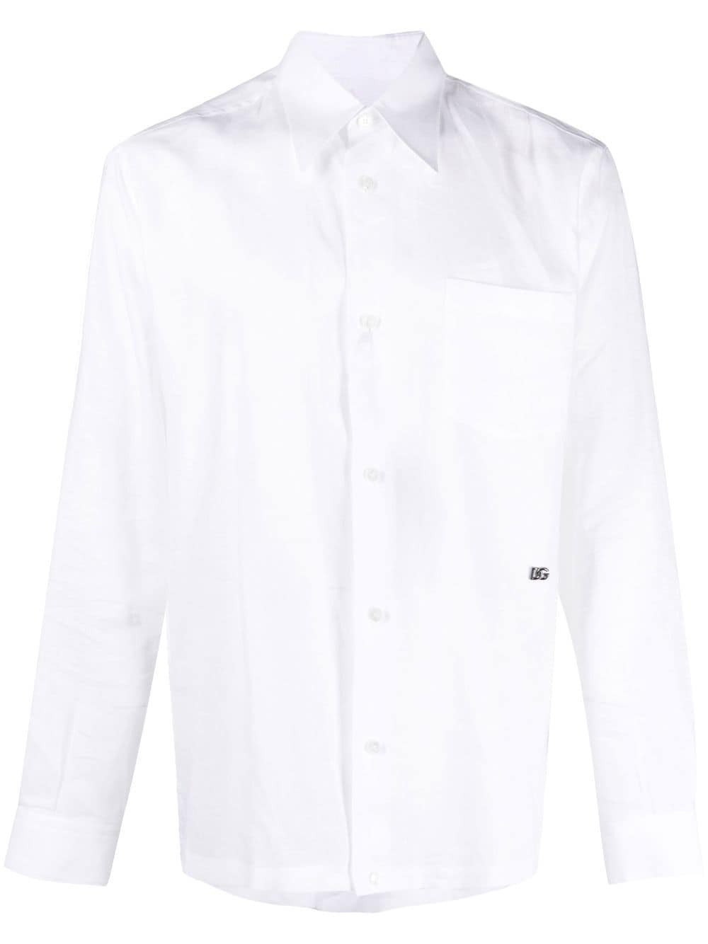 Dolce & Gabbana logo-detail long-sleeve shirt - White von Dolce & Gabbana