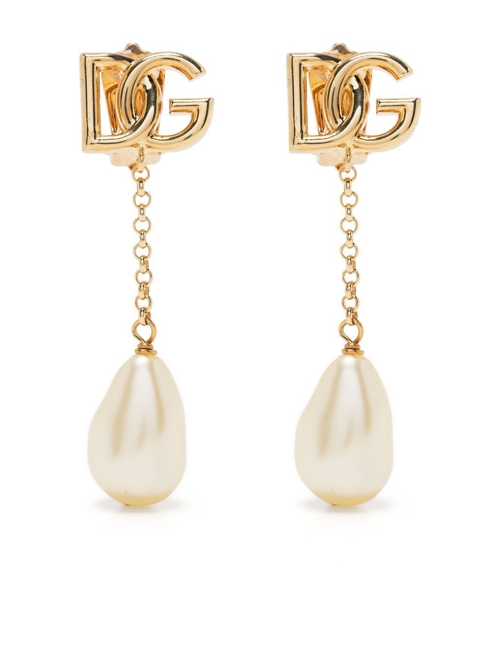 Dolce & Gabbana logo drop earrings - Gold von Dolce & Gabbana