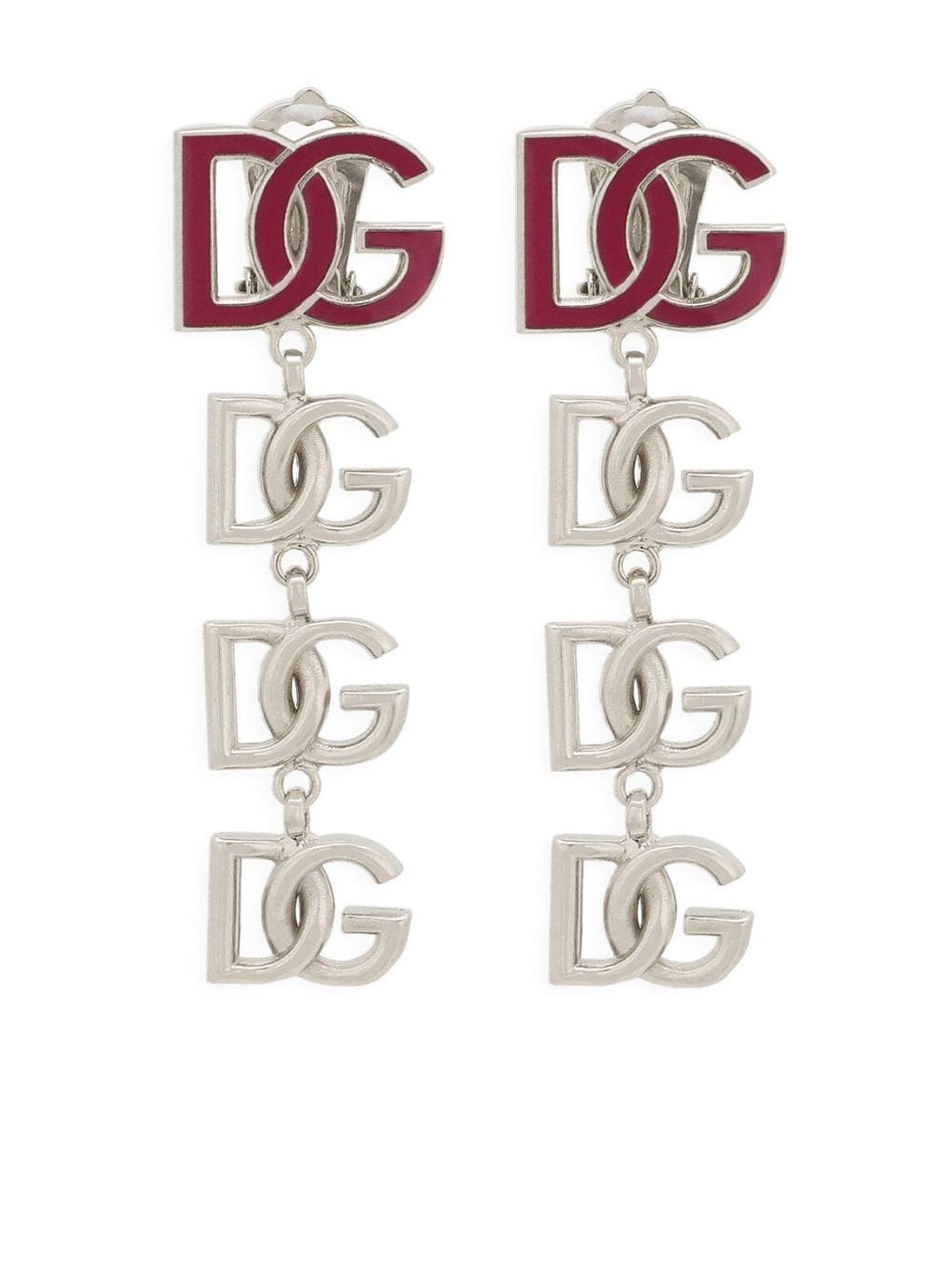 Dolce & Gabbana logo drop earrings - Silver von Dolce & Gabbana