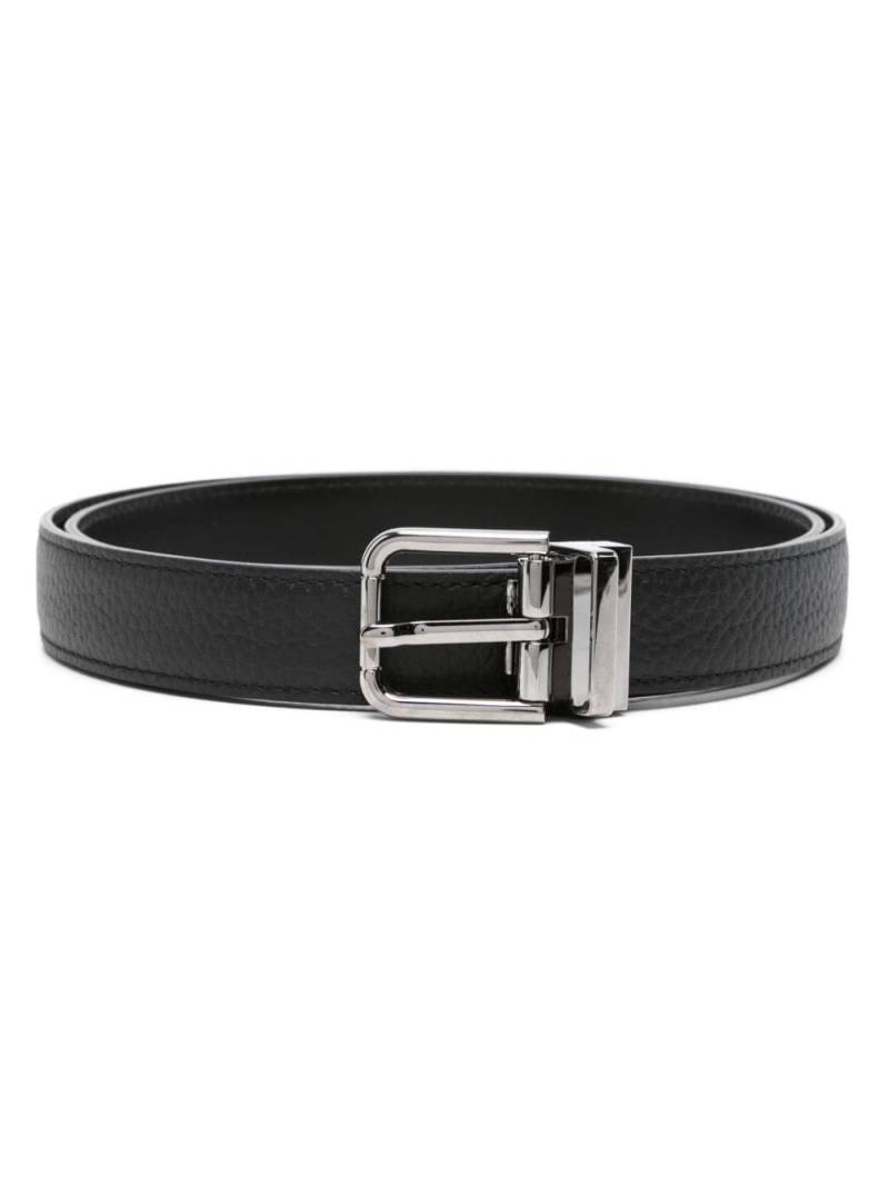 Dolce & Gabbana logo-embossed buckle belt - Black von Dolce & Gabbana