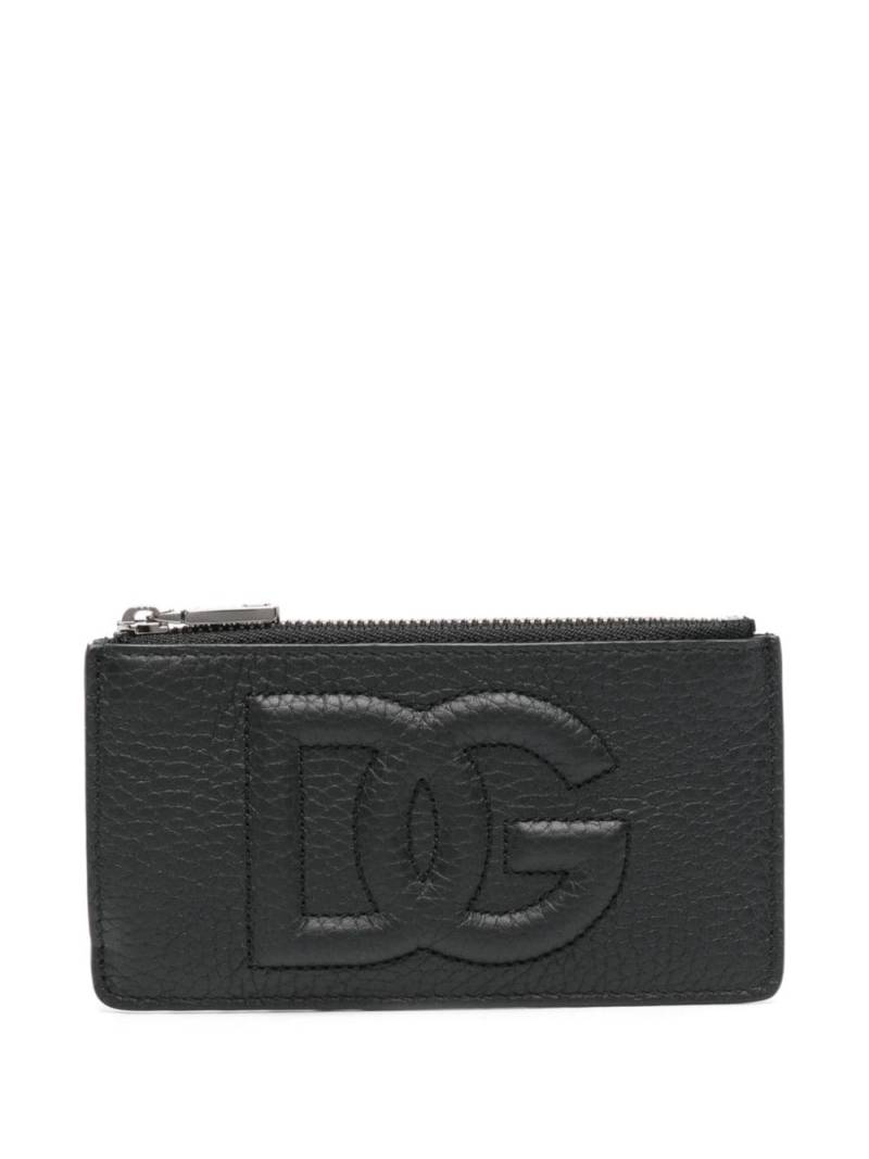 Dolce & Gabbana logo-embossed card holder - Black von Dolce & Gabbana