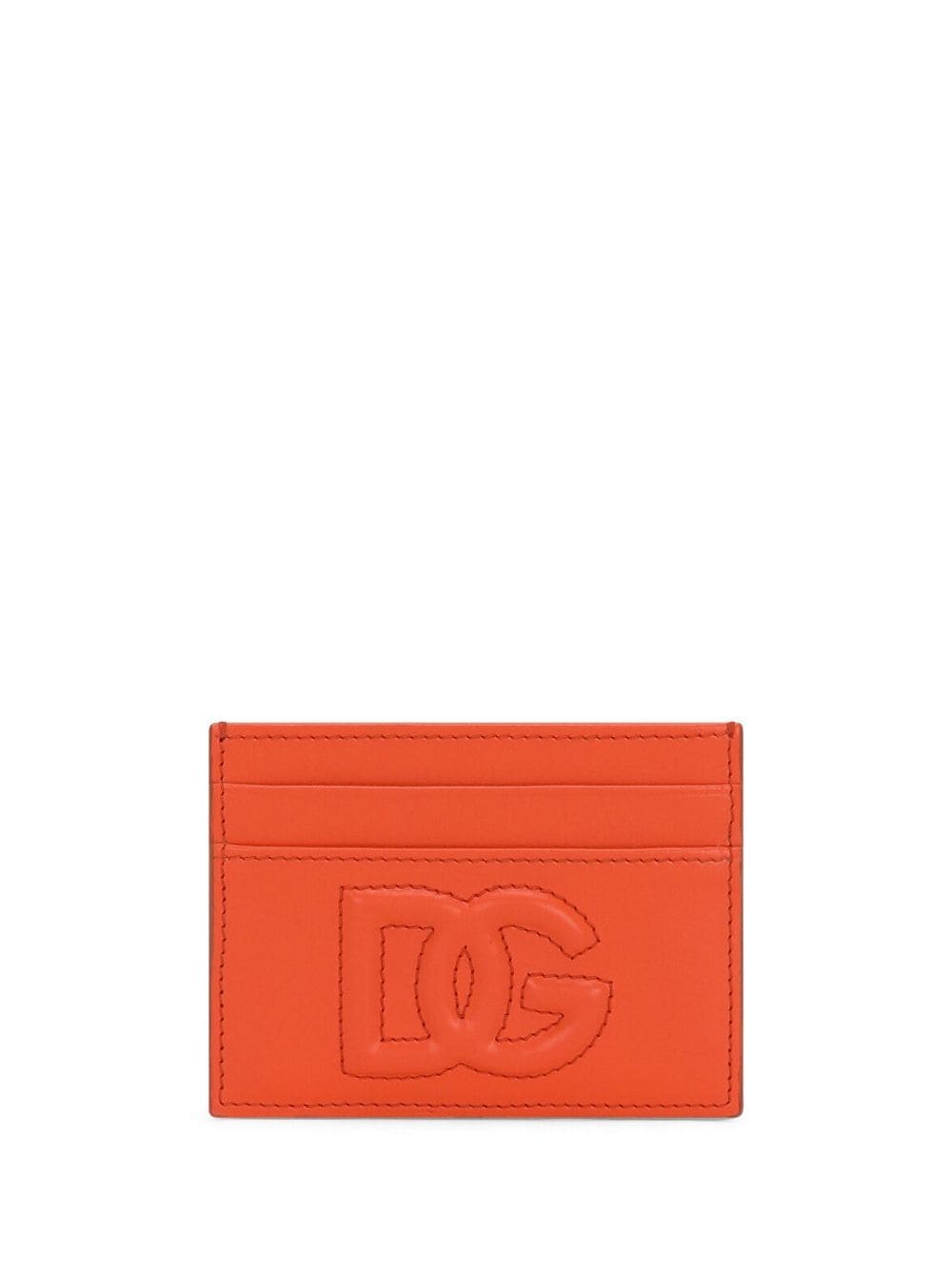 Dolce & Gabbana logo-embossed leather cardholder - Orange von Dolce & Gabbana