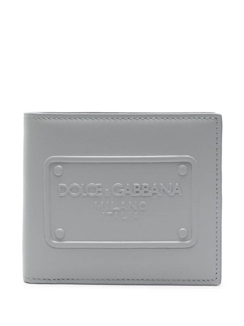 Dolce & Gabbana logo-embossed leather wallet - Grey von Dolce & Gabbana