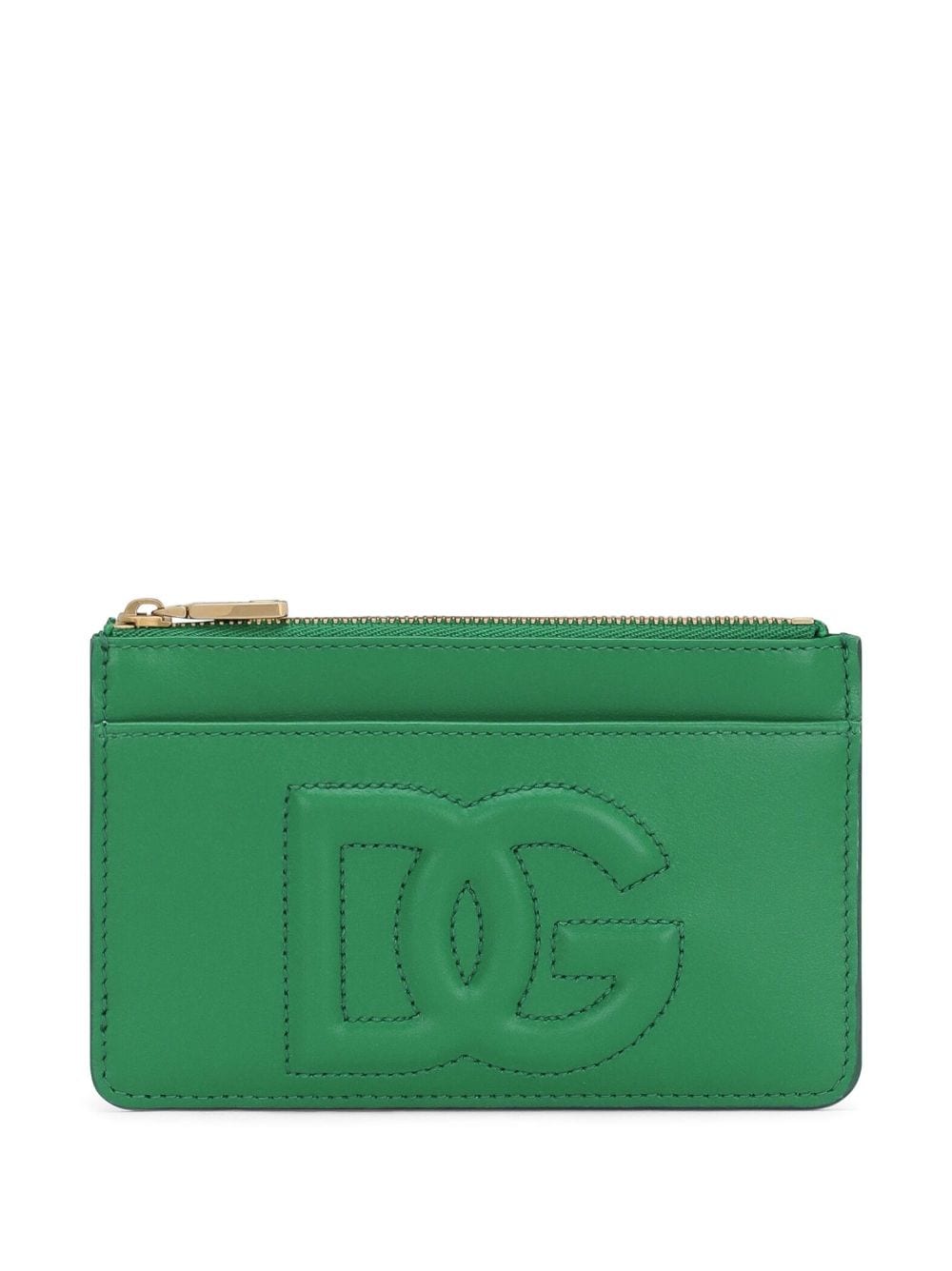 Dolce & Gabbana logo-embossed zip purse - Green von Dolce & Gabbana