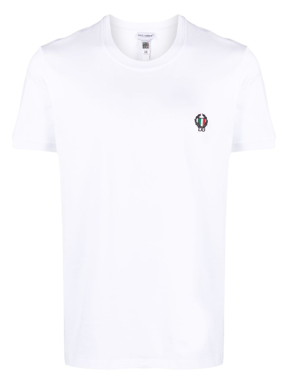 Dolce & Gabbana logo-embroidered T-shirt - White von Dolce & Gabbana