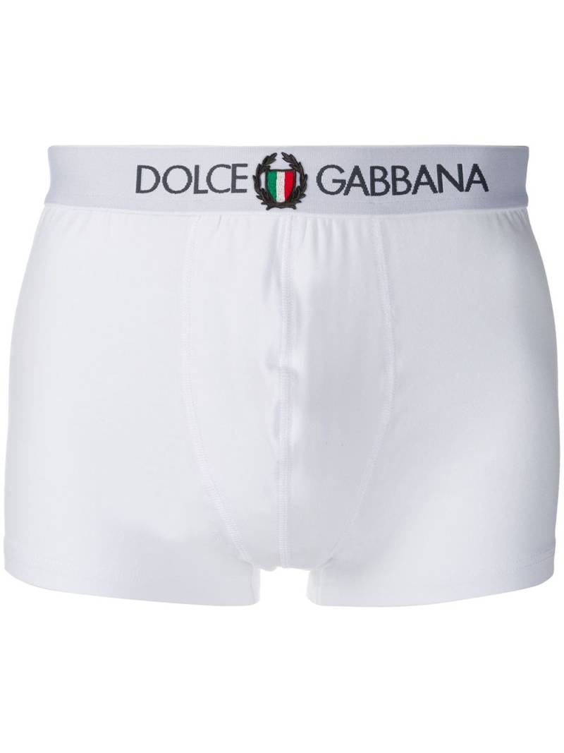 Dolce & Gabbana logo embroidered boxers - White von Dolce & Gabbana