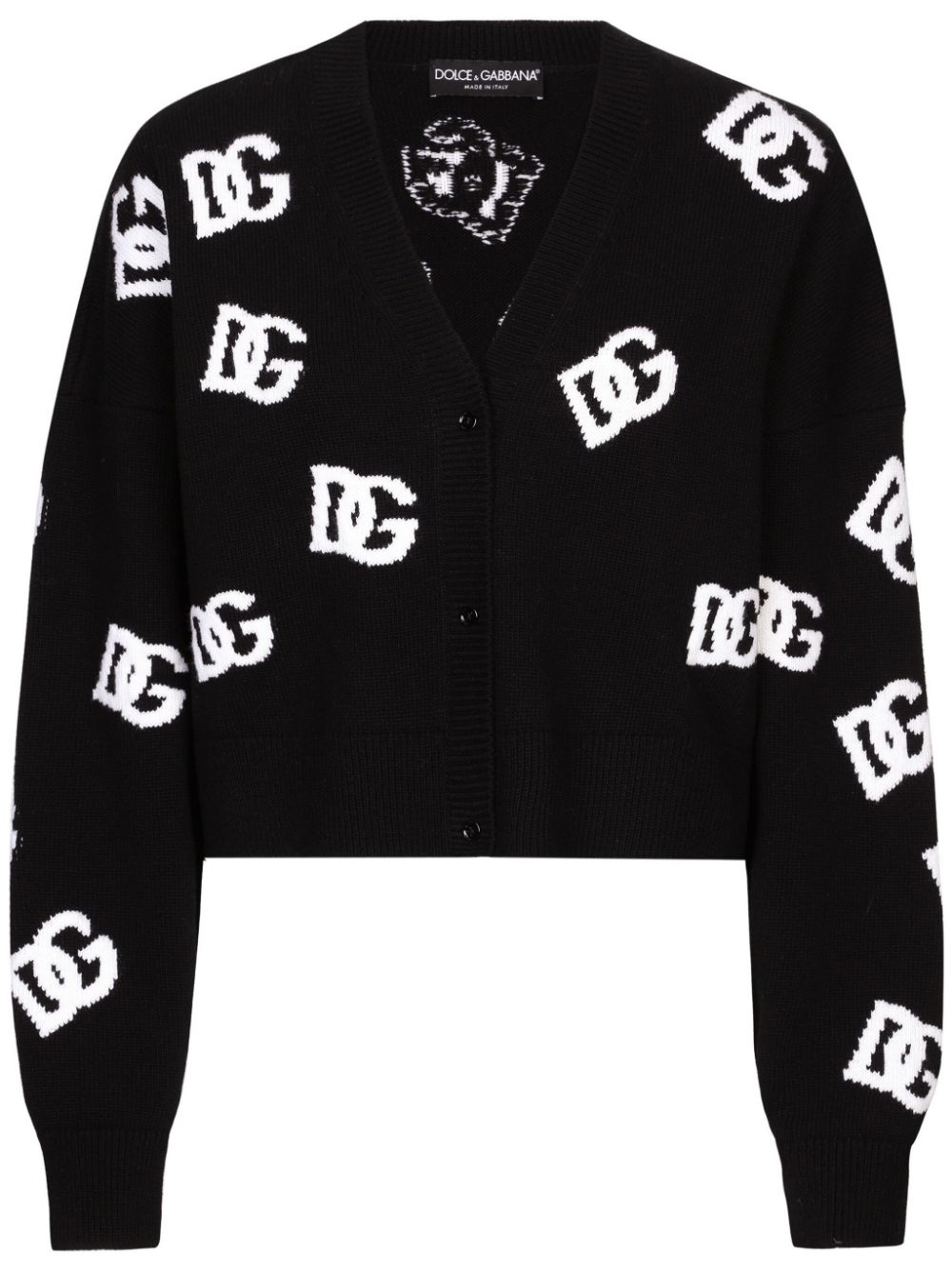 Dolce & Gabbana logo embroidered cardigan - Black von Dolce & Gabbana