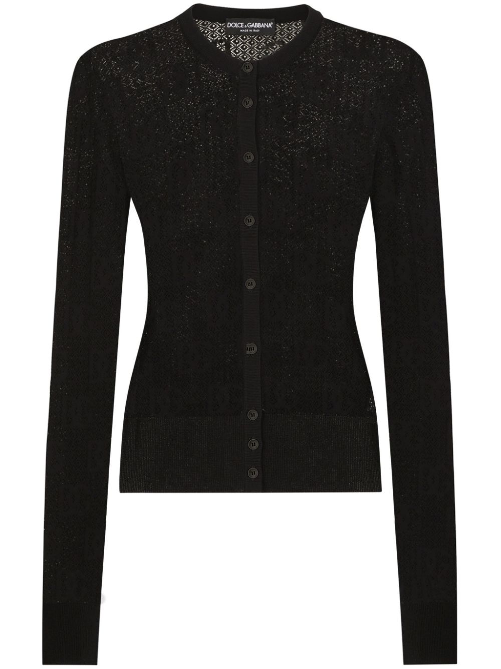 Dolce & Gabbana logo embroidered cardigan - Black von Dolce & Gabbana