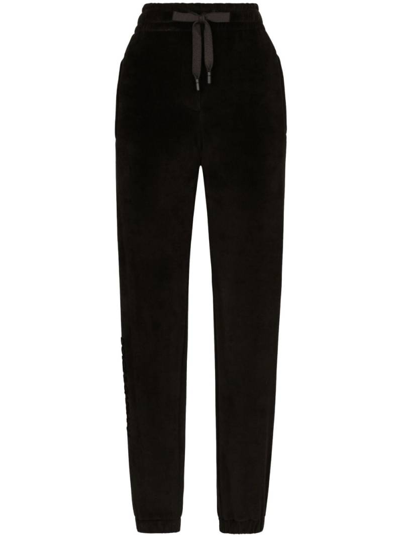 Dolce & Gabbana logo-embroidered drawstring track pants - Black von Dolce & Gabbana