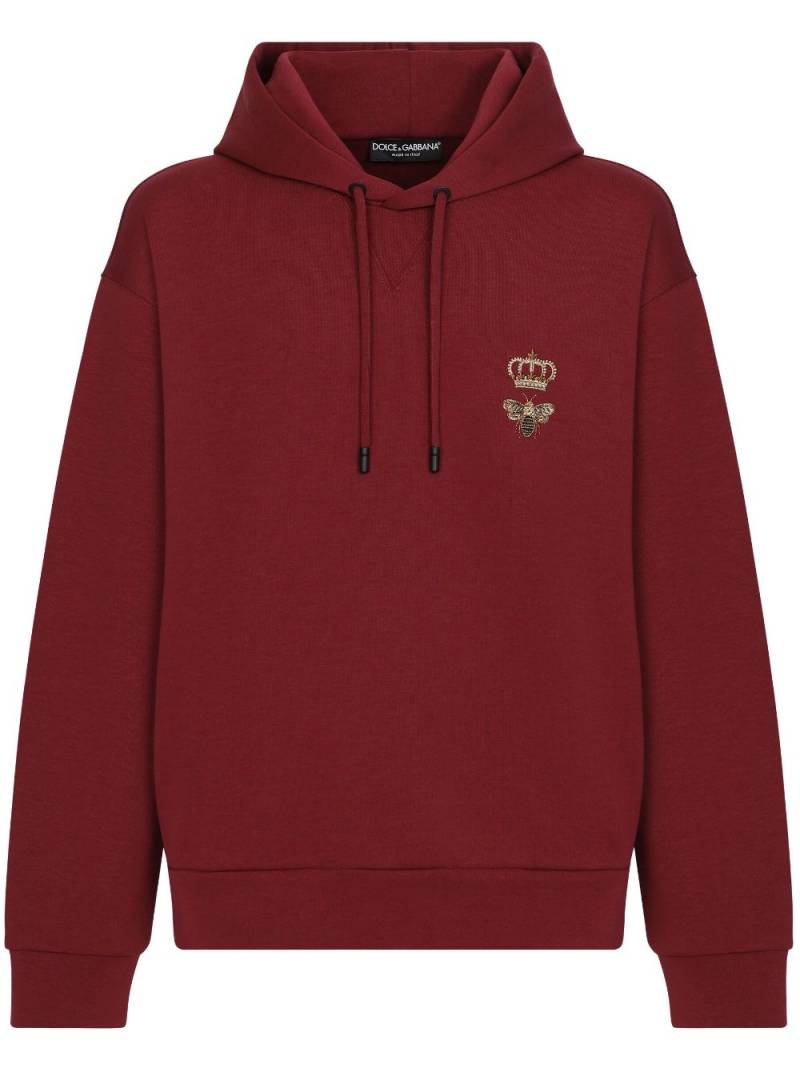 Dolce & Gabbana logo-embroidered pullover hoodie von Dolce & Gabbana