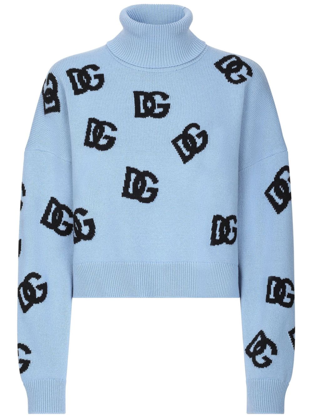 Dolce & Gabbana logo embroidered sweater - Blue von Dolce & Gabbana