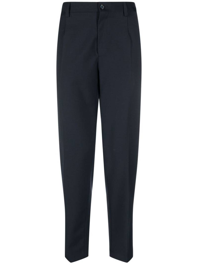 Dolce & Gabbana logo-embroidered tailored trousers - Blue von Dolce & Gabbana