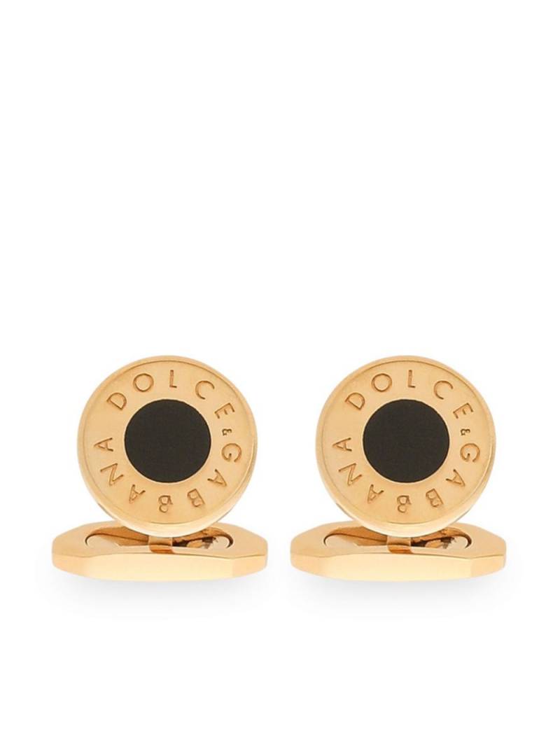 Dolce & Gabbana logo-engraved cufflinks - Gold von Dolce & Gabbana