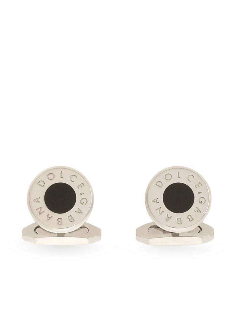 Dolce & Gabbana logo-engraved cufflinks - Silver von Dolce & Gabbana