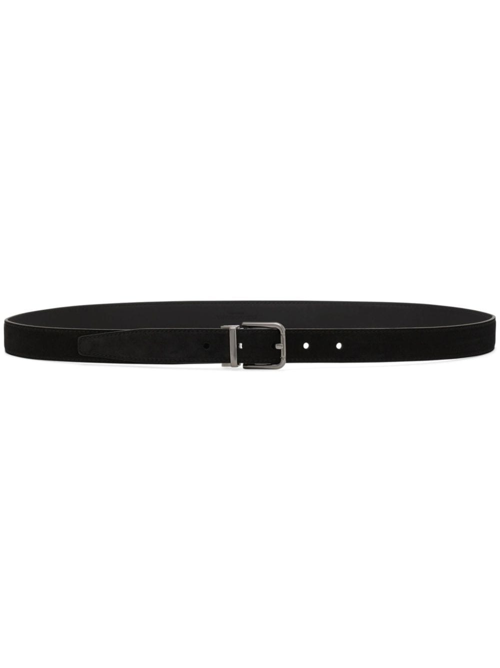 Dolce & Gabbana logo-engraved leather belt - Black von Dolce & Gabbana