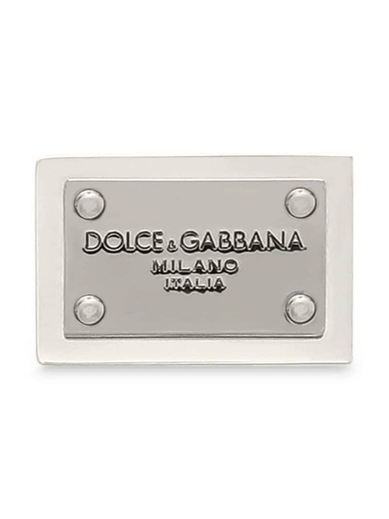 Dolce & Gabbana logo-engraved pin - Silver von Dolce & Gabbana