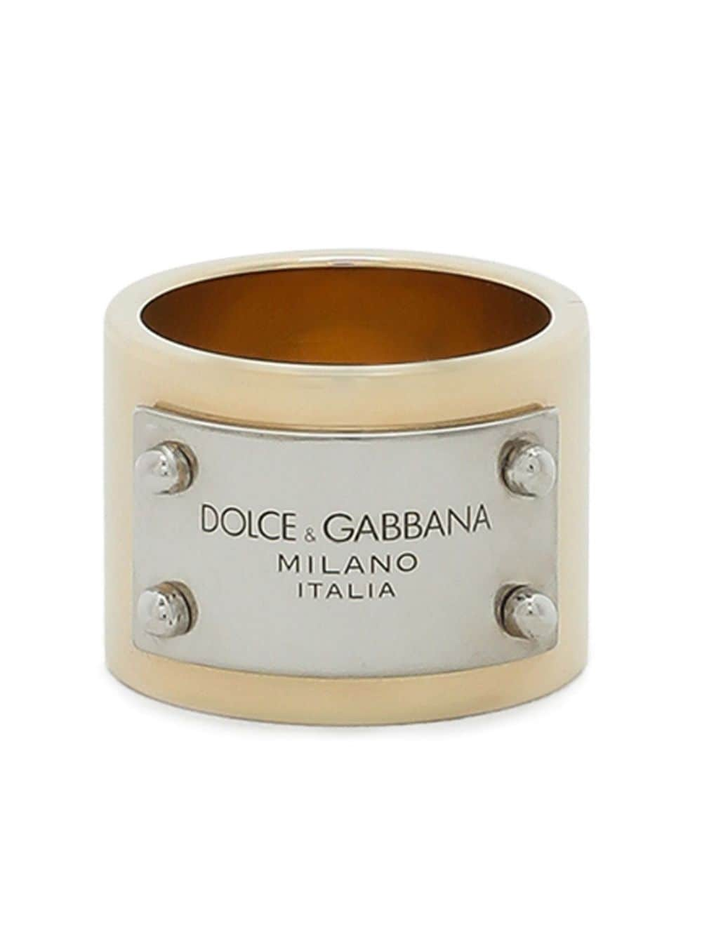 Dolce & Gabbana logo-engraved ring - Gold von Dolce & Gabbana