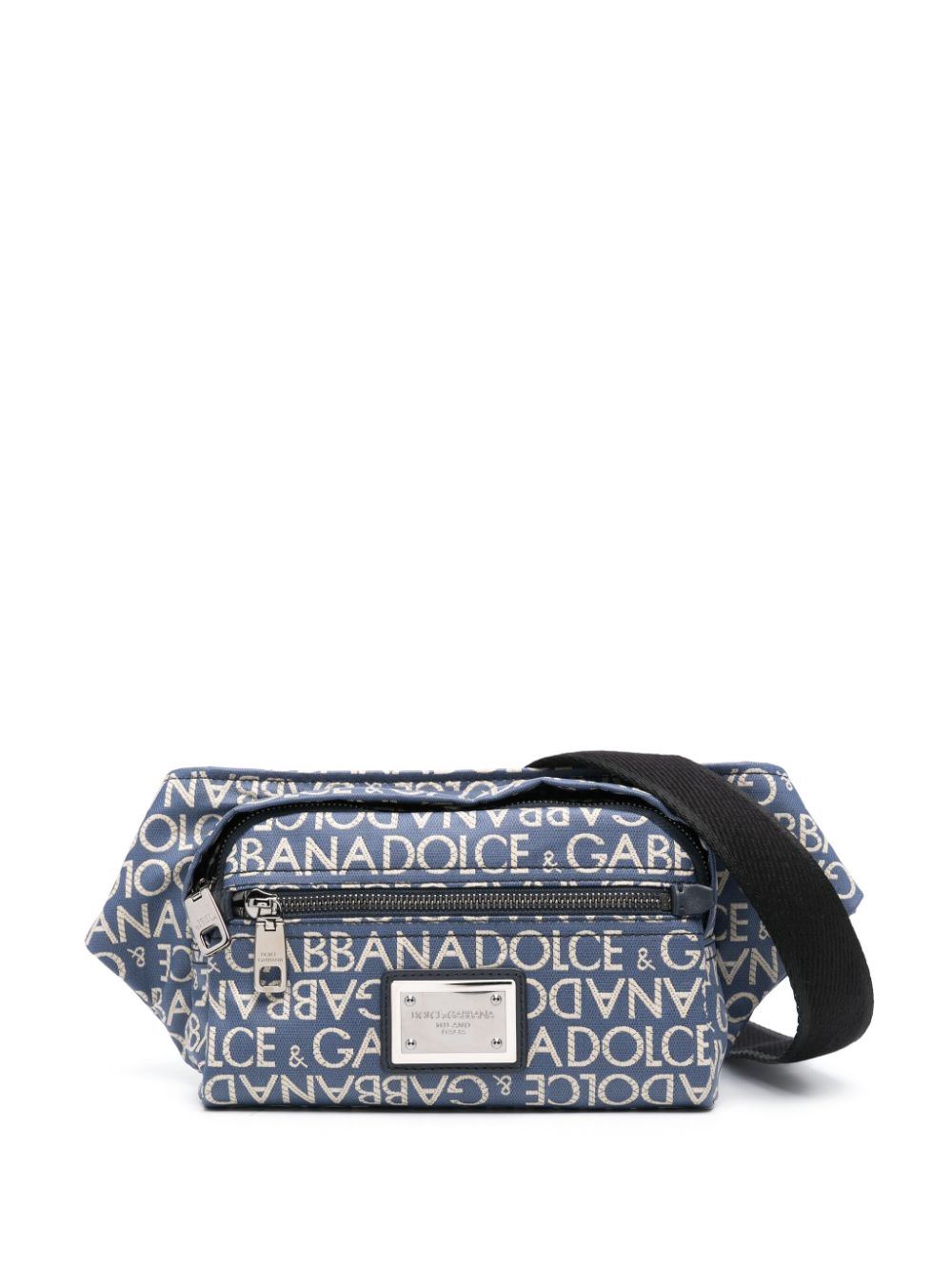 Dolce & Gabbana logo-jacquard belt bag - Blue von Dolce & Gabbana