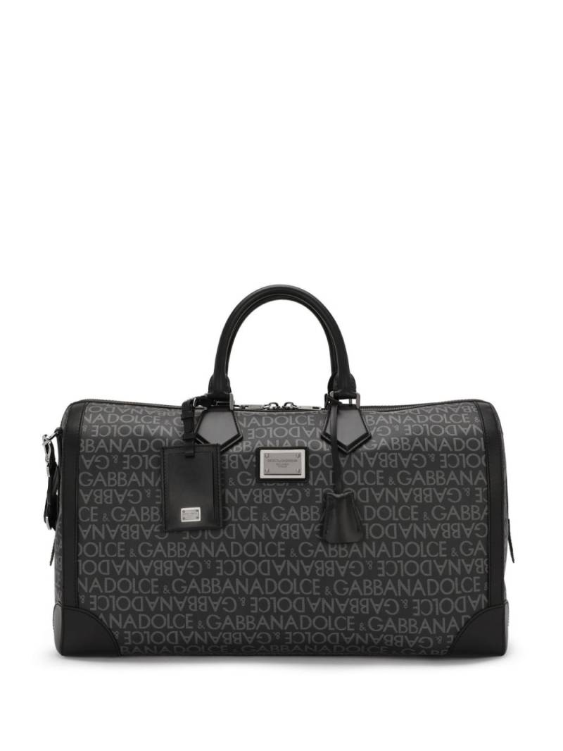 Dolce & Gabbana logo-jacquard holdall - Black von Dolce & Gabbana