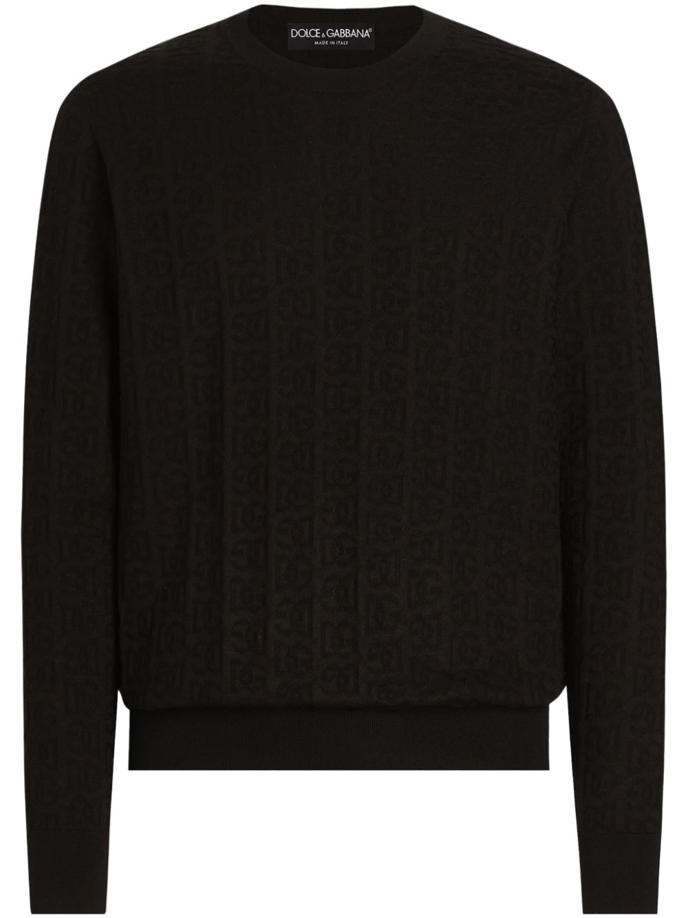 Dolce & Gabbana logo-jacquard sweater - Black von Dolce & Gabbana