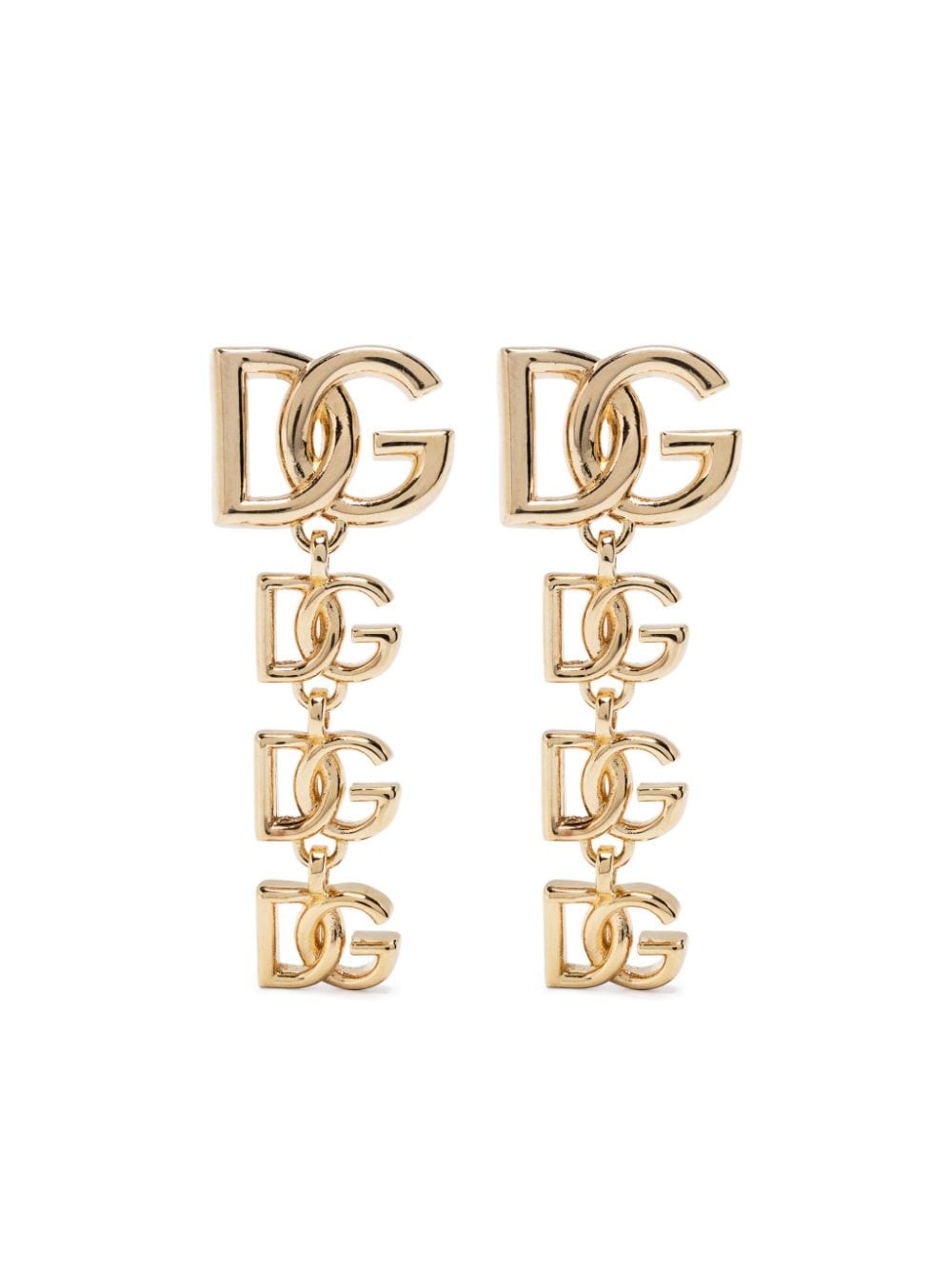 Dolce & Gabbana logo-lettering drop earrings - Gold von Dolce & Gabbana