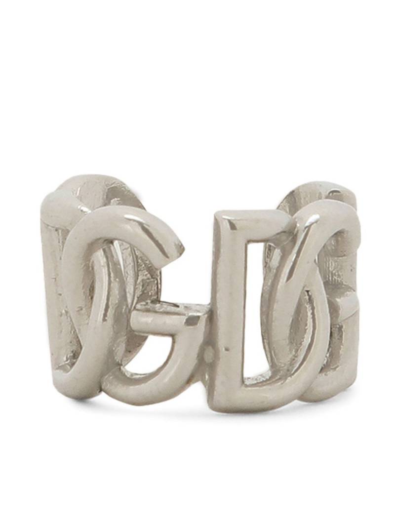 Dolce & Gabbana logo-lettering ear cuff - Grey von Dolce & Gabbana