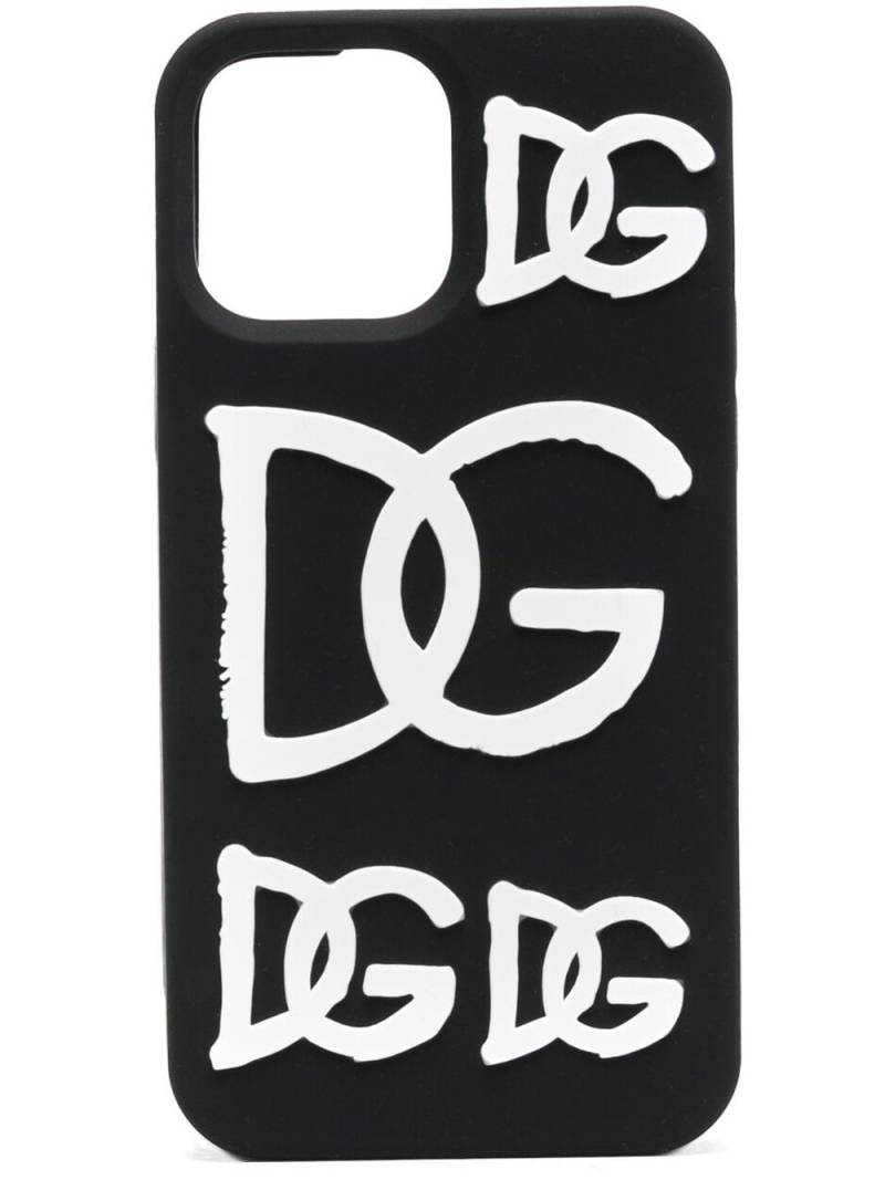 Dolce & Gabbana logo-motif debossed-motif Iphone 13 Pro Max case - Black von Dolce & Gabbana