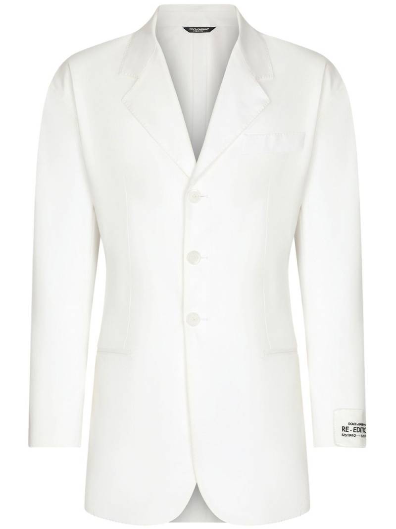 Dolce & Gabbana cotton gabardine blazer - White von Dolce & Gabbana