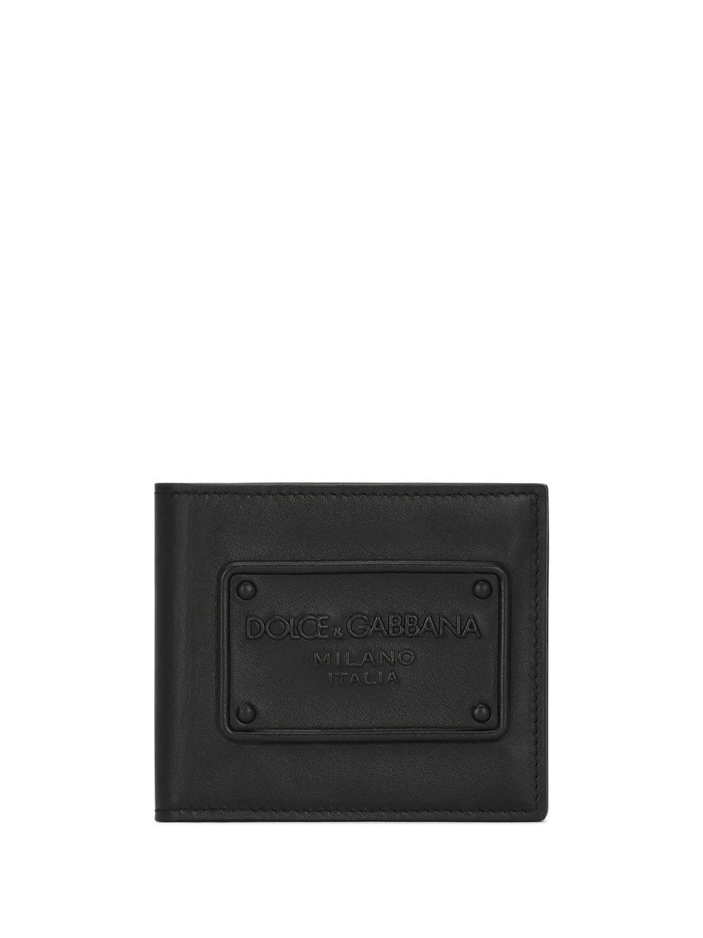 Dolce & Gabbana logo-embossed leather bifold wallet - Black von Dolce & Gabbana