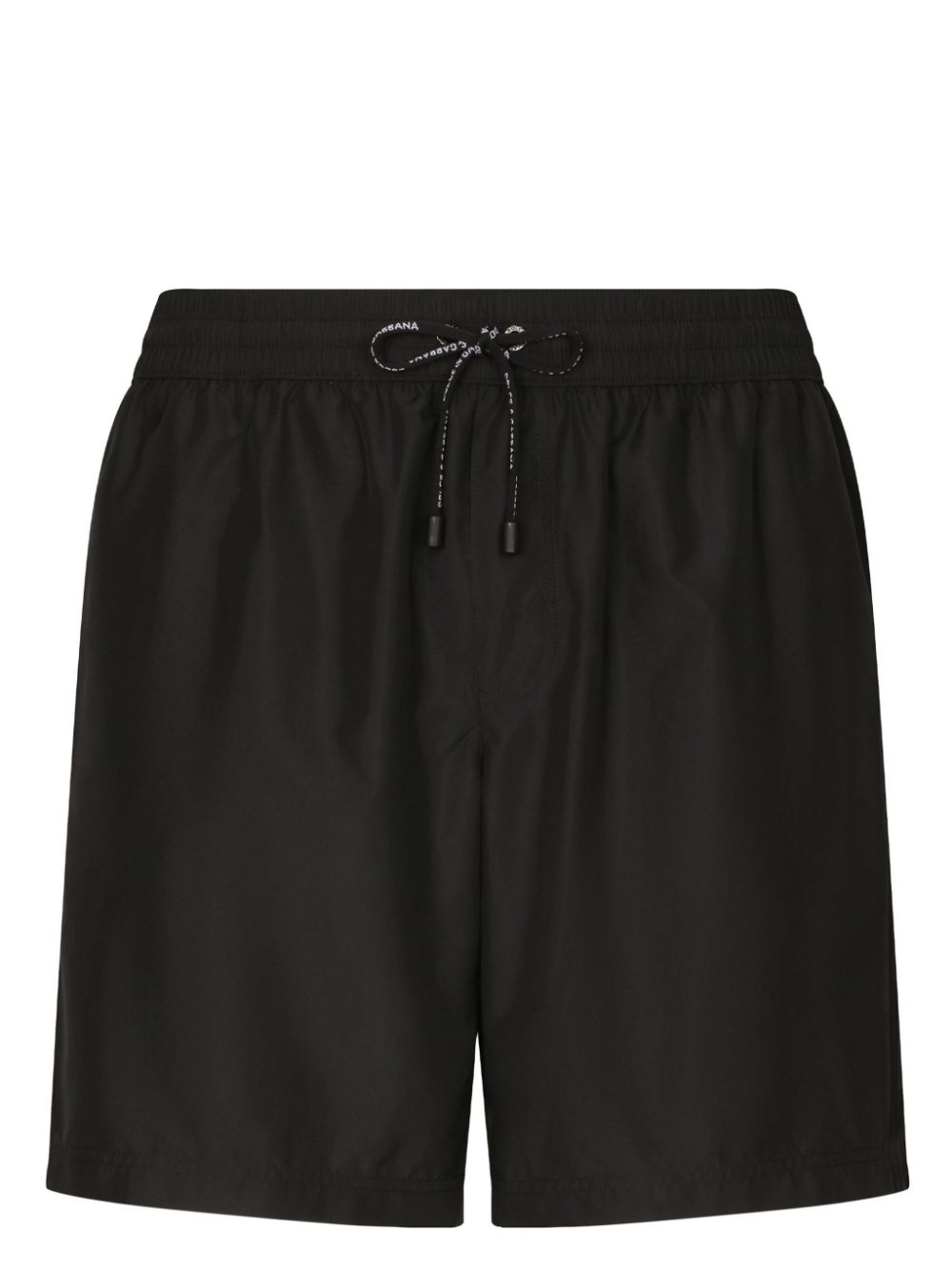 Dolce & Gabbana logo-patch swim shorts - Black von Dolce & Gabbana