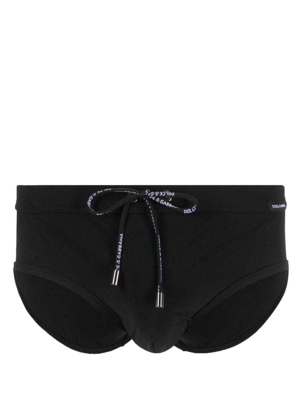 Dolce & Gabbana logo-patch swim trunks - Black von Dolce & Gabbana