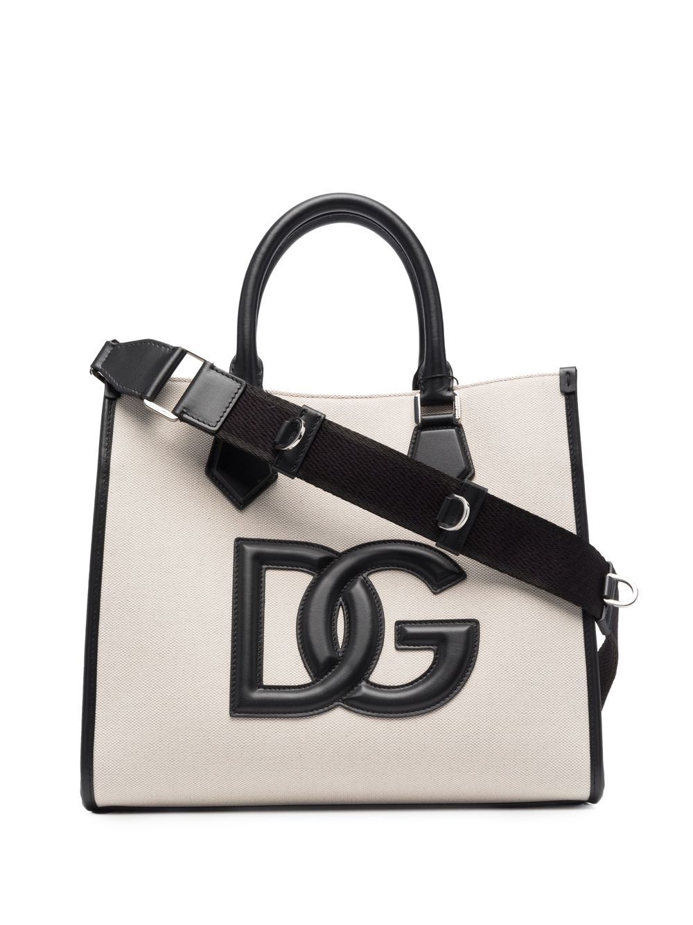 Dolce & Gabbana logo-patch shopper bag - Neutrals von Dolce & Gabbana