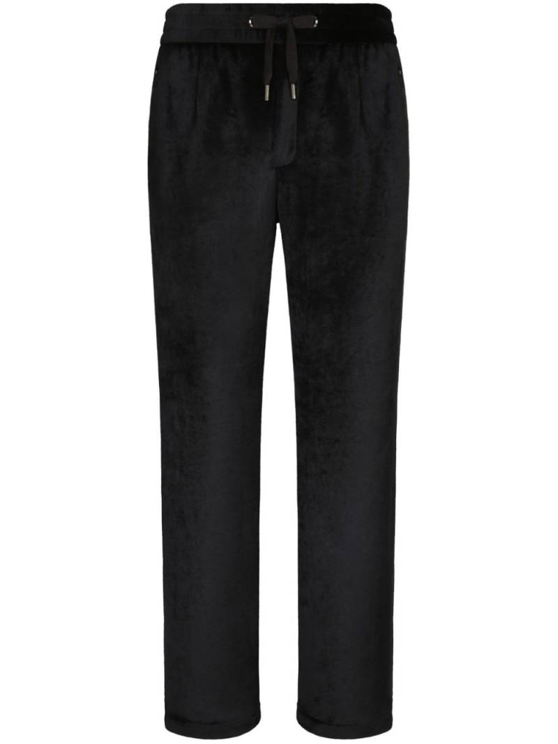 Dolce & Gabbana logo-patch track pants - Black von Dolce & Gabbana