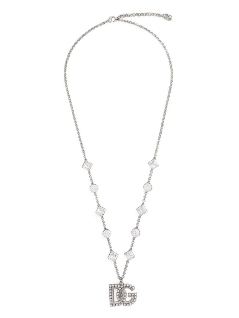 Dolce & Gabbana logo-pendant necklace - Silver von Dolce & Gabbana