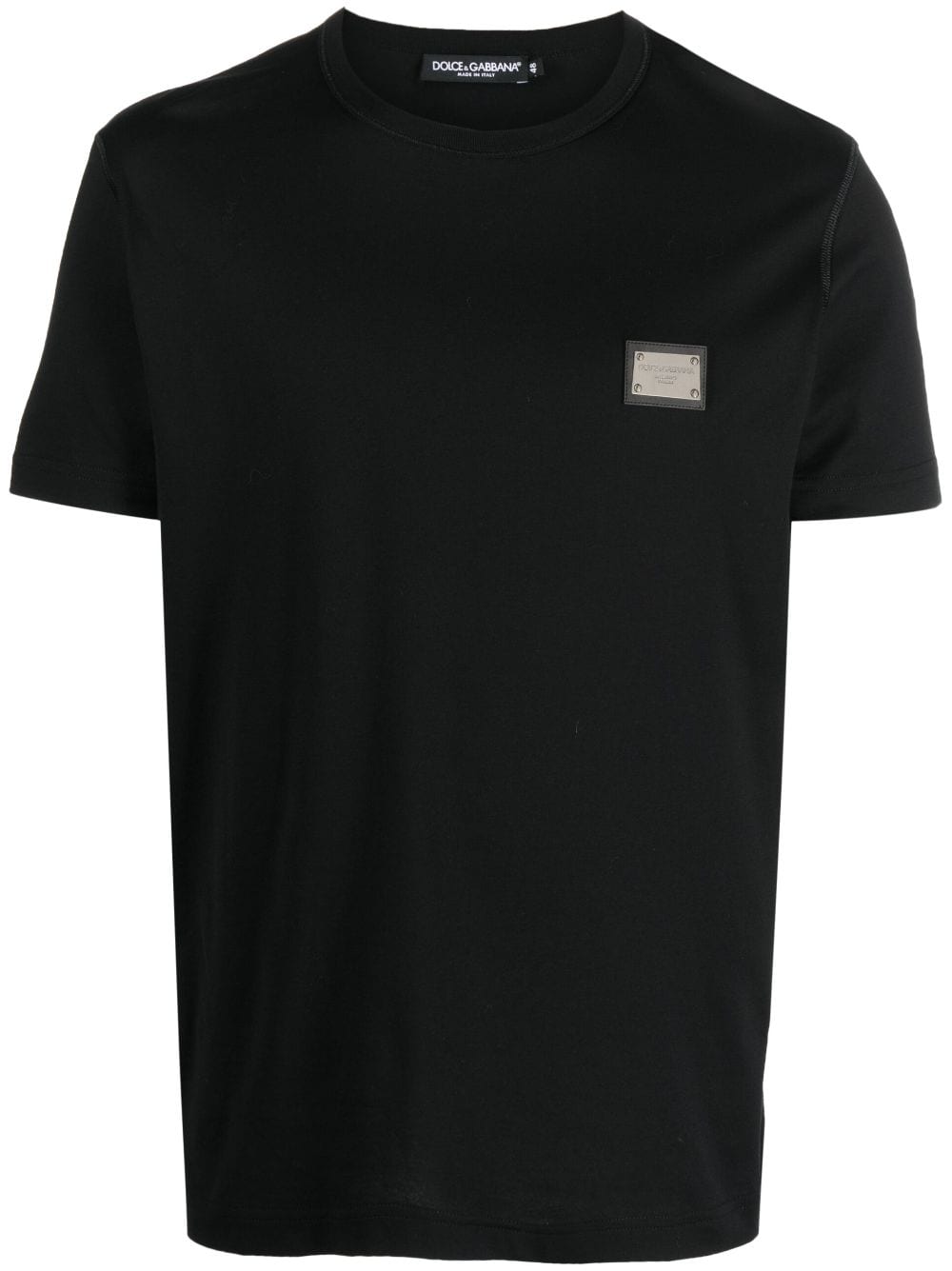 Dolce & Gabbana logo-plaque T-shirt - Black von Dolce & Gabbana