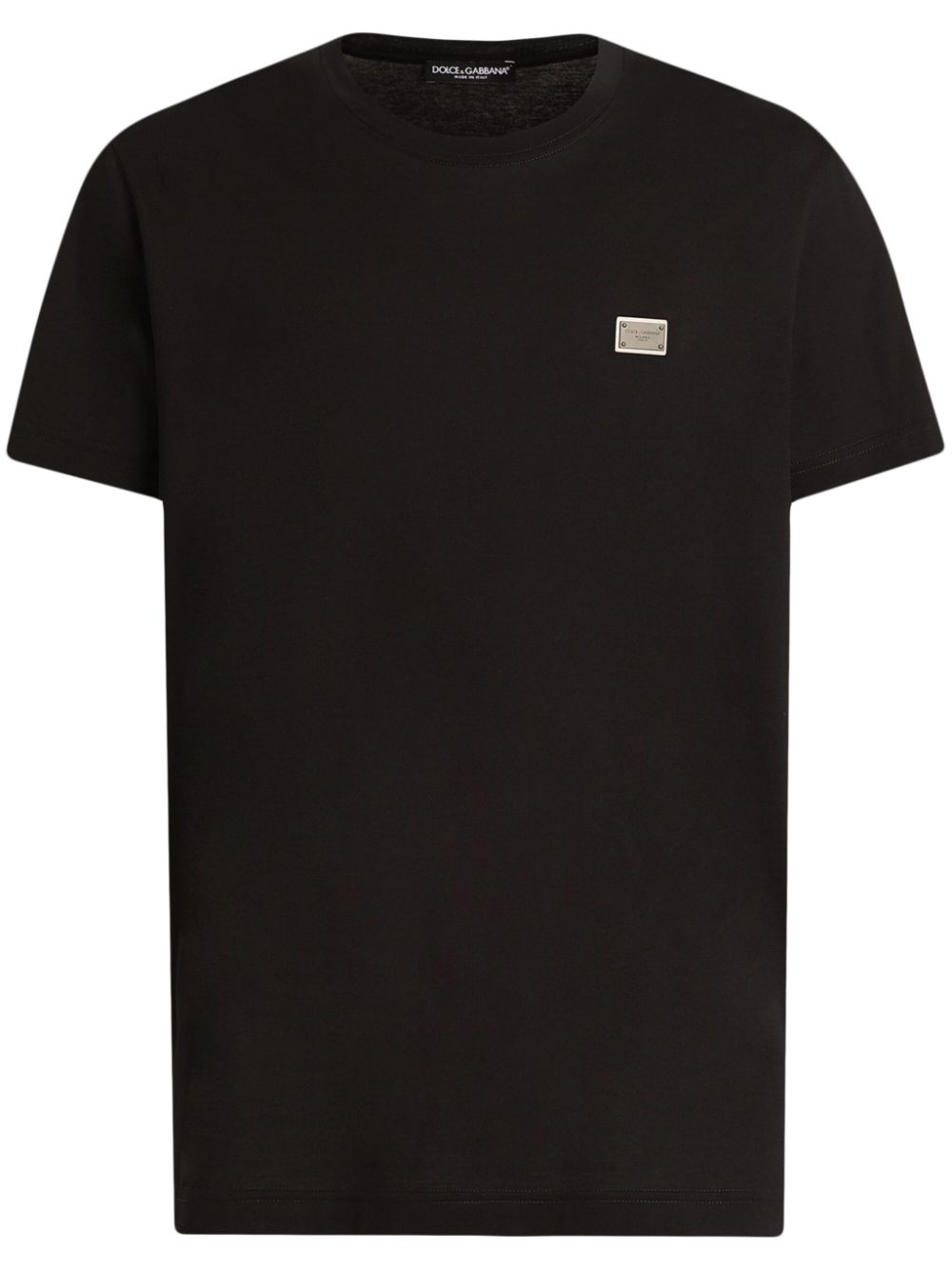 Dolce & Gabbana logo-plaque T-shirt - Black von Dolce & Gabbana