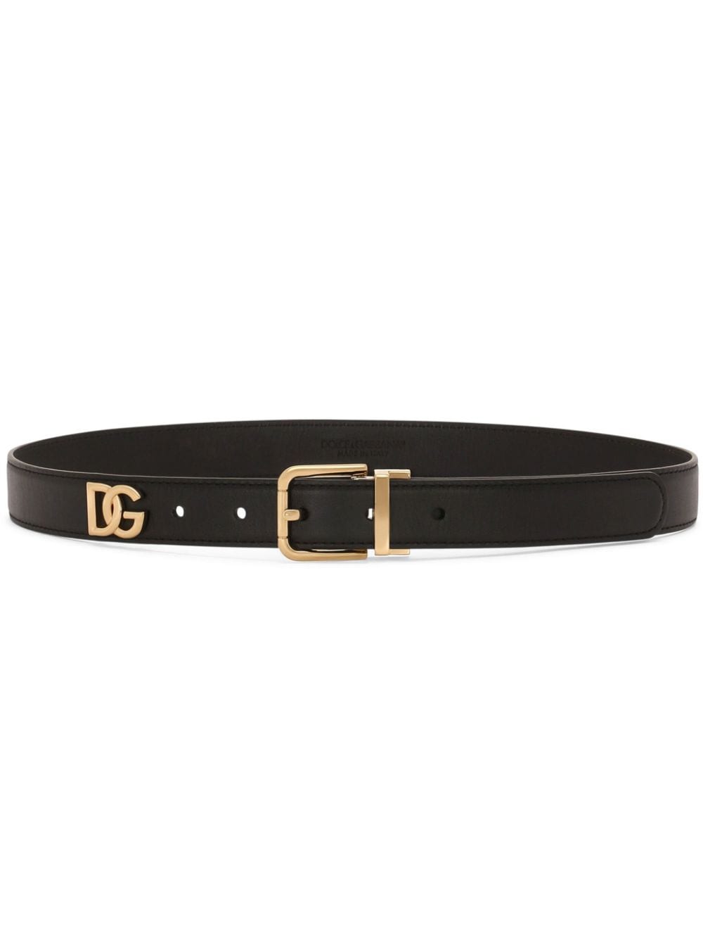 Dolce & Gabbana logo-plaque belt - Black von Dolce & Gabbana