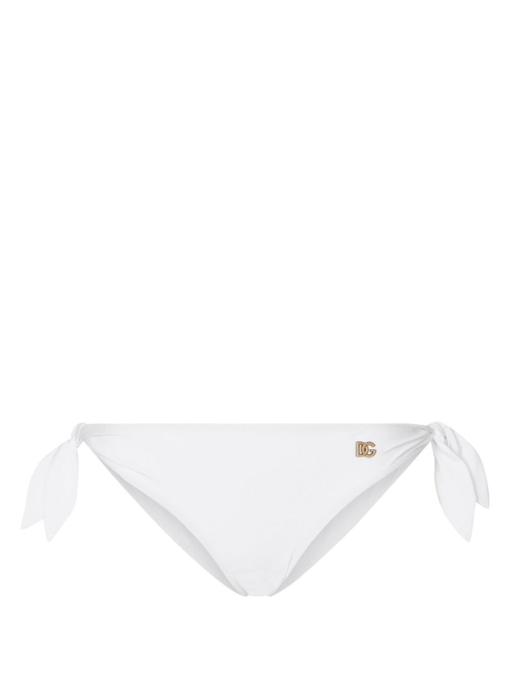 Dolce & Gabbana logo-plaque bikini bottom - White von Dolce & Gabbana