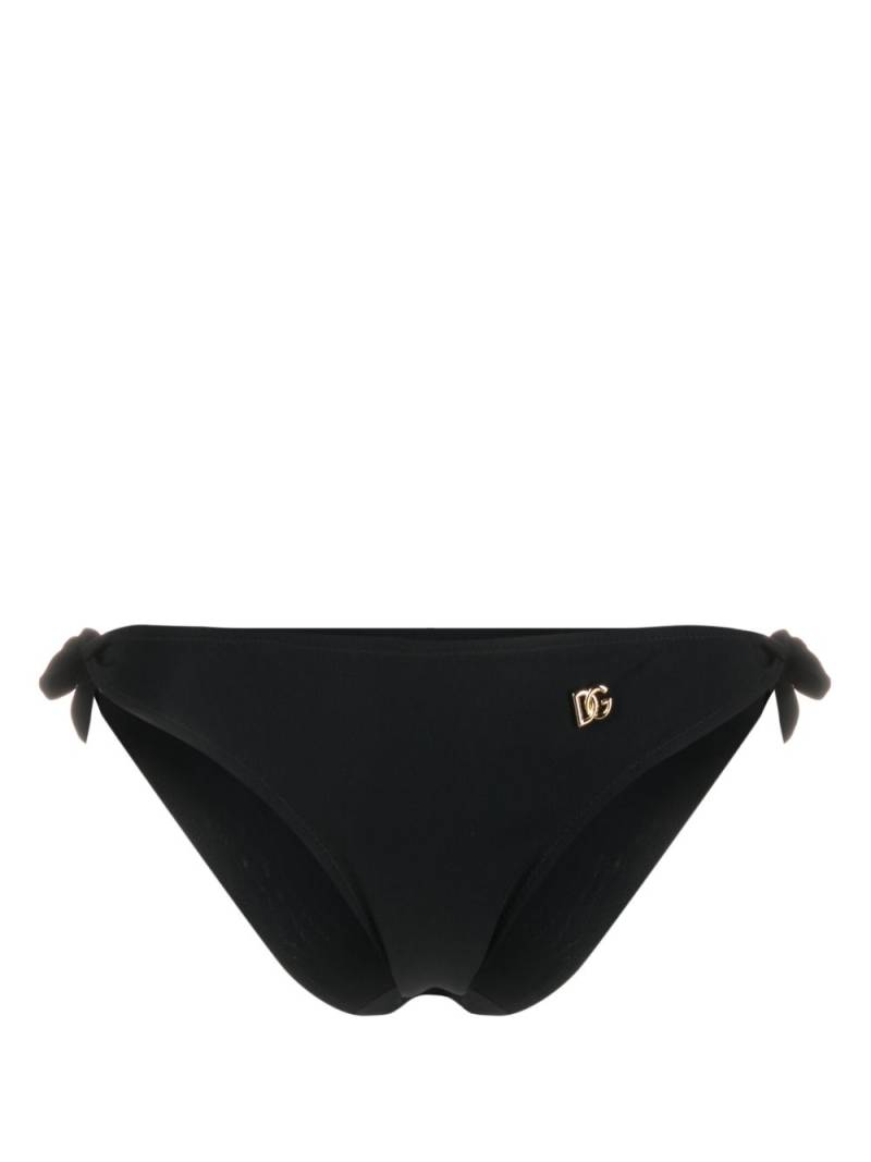 Dolce & Gabbana logo-plaque bikini bottoms - Black von Dolce & Gabbana