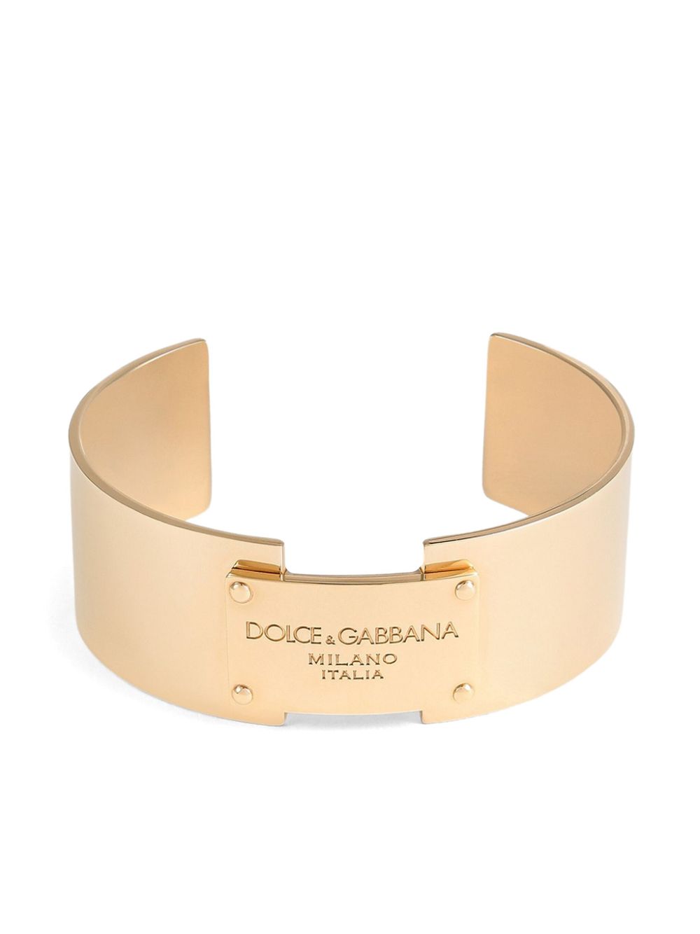 Dolce & Gabbana logo-plaque bracelet - Gold von Dolce & Gabbana