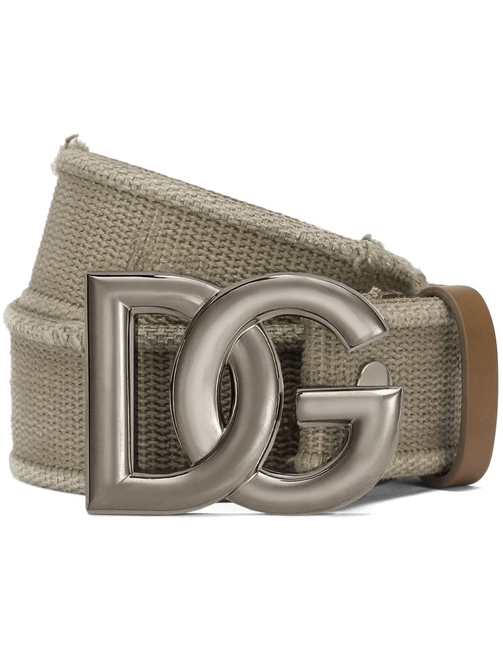 Dolce & Gabbana DG-logo tape belt - Neutrals von Dolce & Gabbana