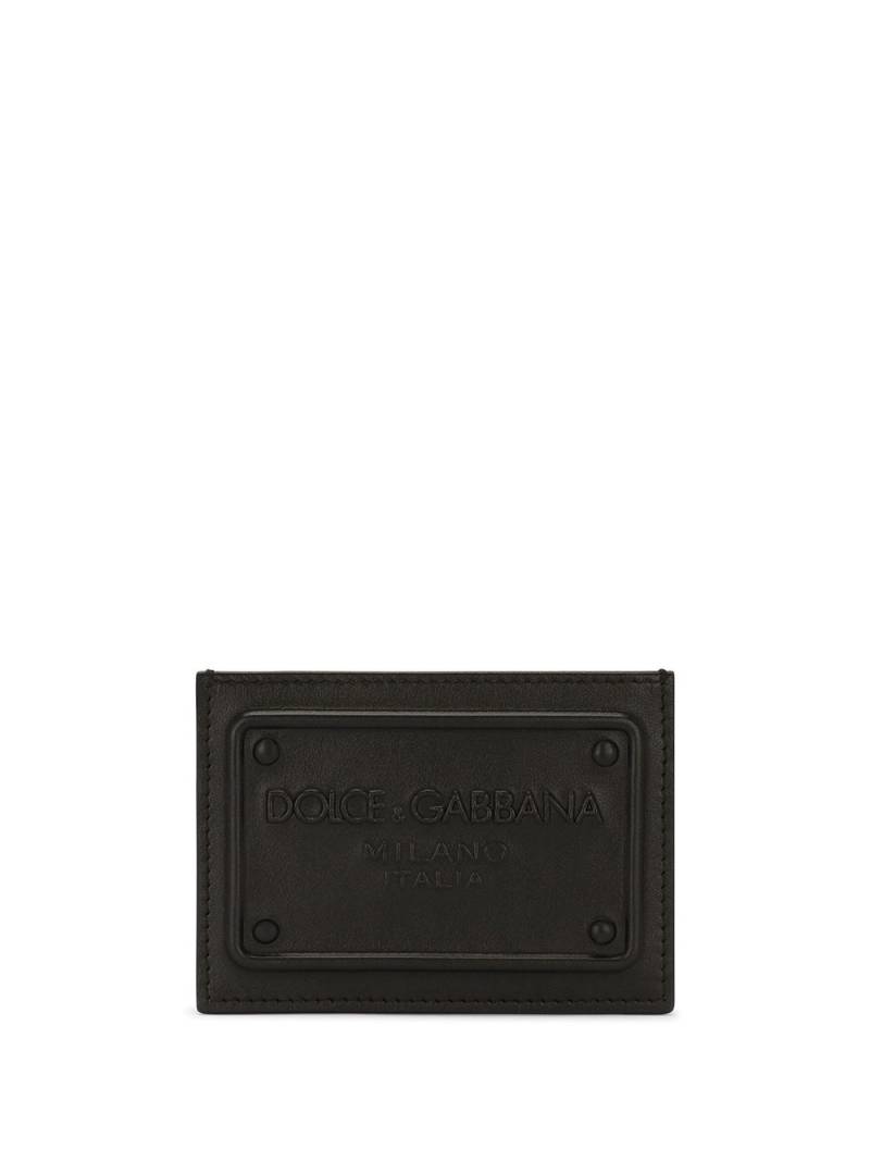 Dolce & Gabbana DG-logo embossed card holder - Black von Dolce & Gabbana