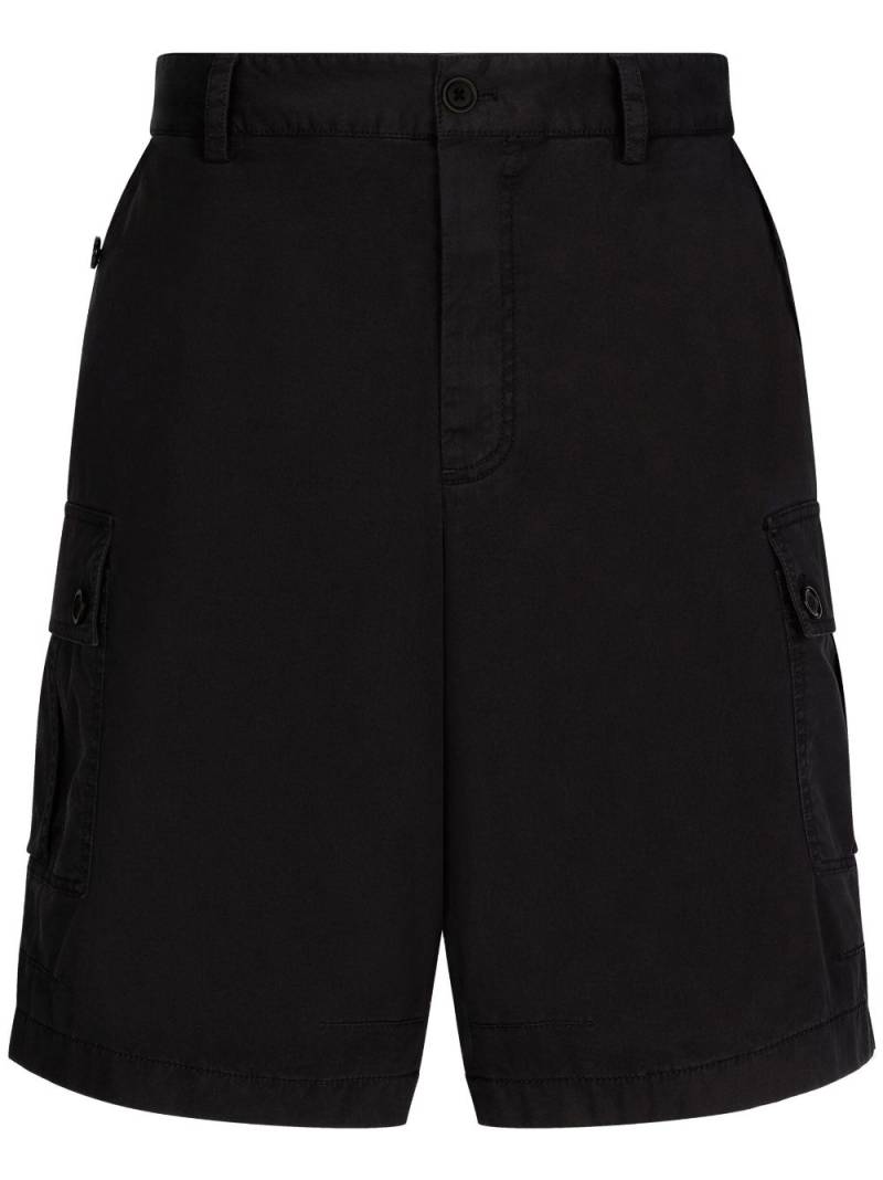 Dolce & Gabbana logo-plaque cargo shorts - Black von Dolce & Gabbana