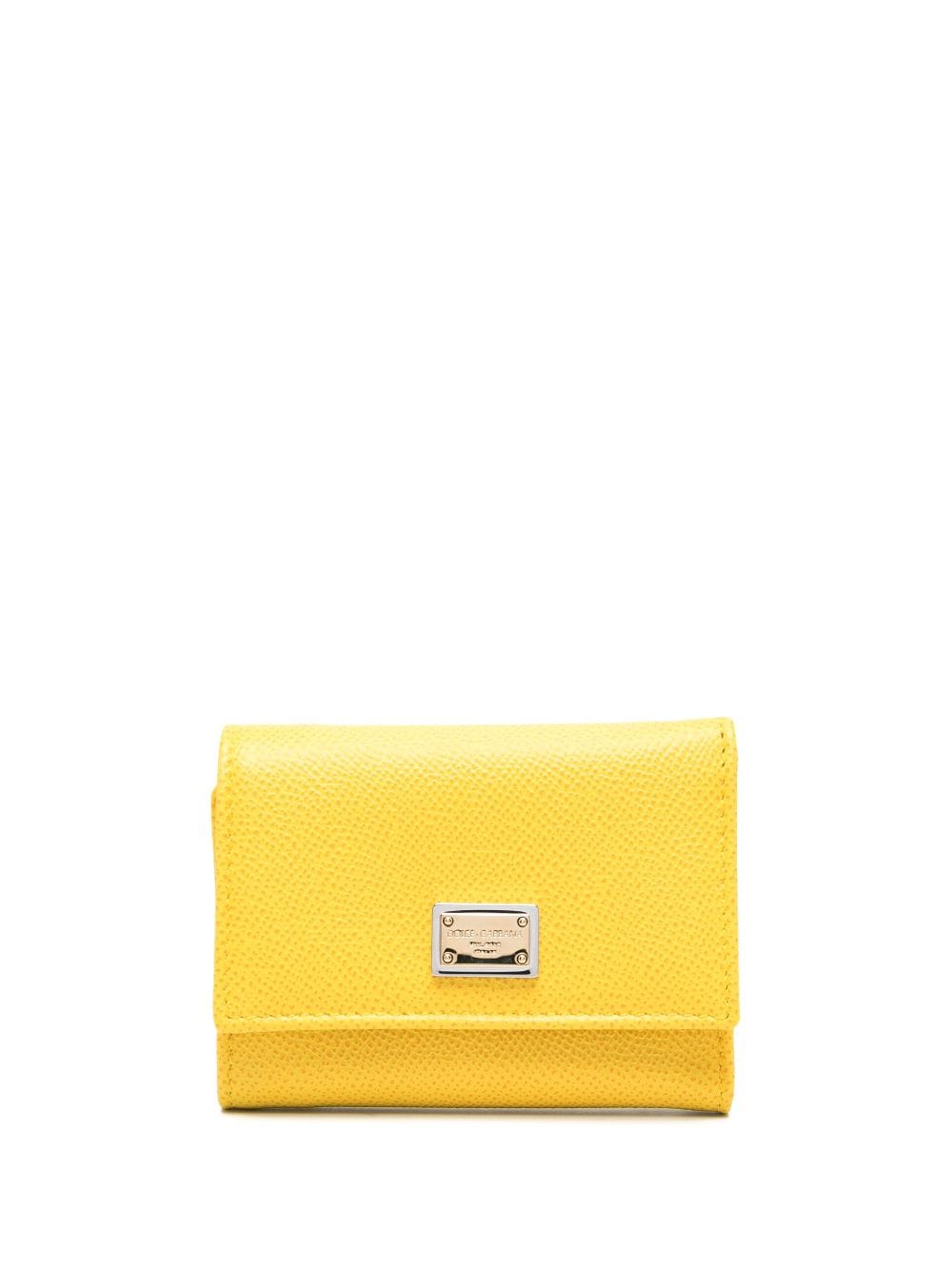 Dolce & Gabbana logo-plaque compact wallet - Yellow von Dolce & Gabbana