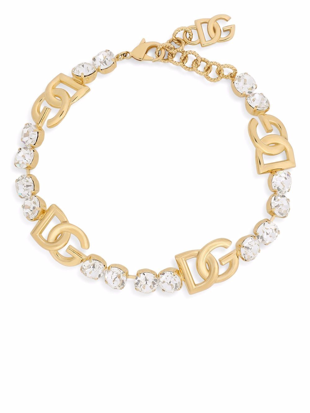 Dolce & Gabbana DG-logo rhinestone-embellished choker - Gold von Dolce & Gabbana